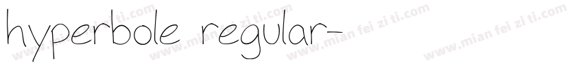 hyperbole regular字体转换